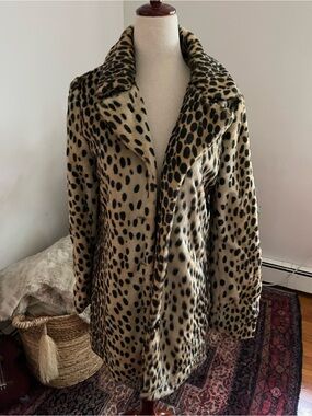 A|wear Leopard Faux Fur Coat – Size 10 / EU 38